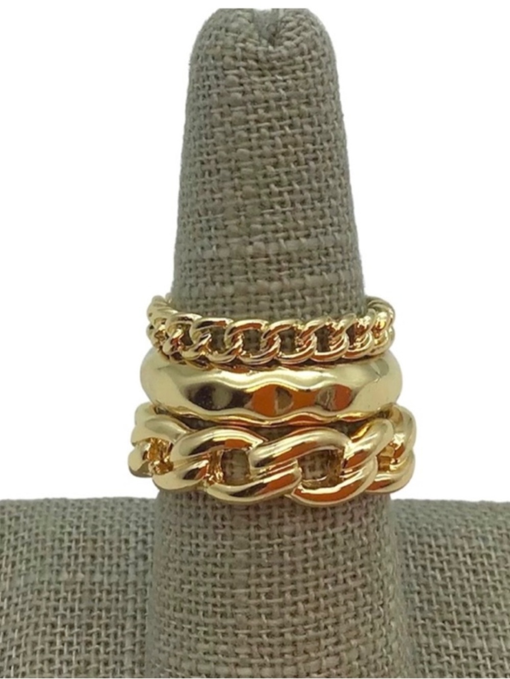 Set of (3) Gold-Tone Rings (NWT) (Size: 6-8) - Picture 12 of 16
